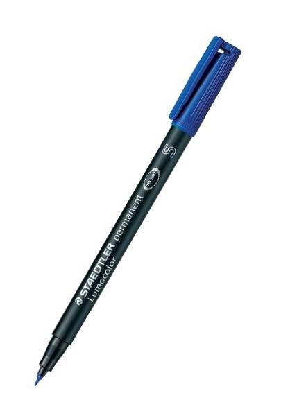 Staedtler Lumocolor Permanent Marker Super Fine Blue 0.4mm