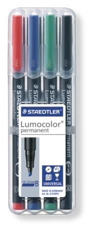 Staedtler Lumocolor Permanent Marker Broad Set 4