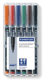 Staedtler Lumocolor Permanent Marker Broad Set 6 SET / 1-2.5mm