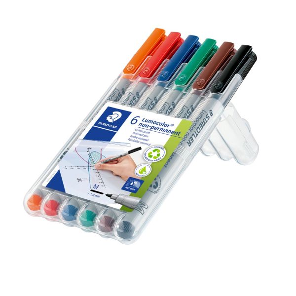 Staedtler Lumocolor Non-Permanent Marker Assorted Wallet Set 8