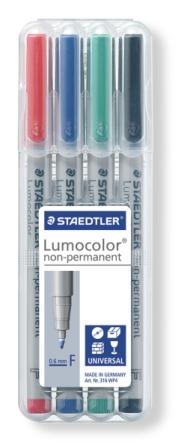 Staedtler Lumocolor Non-Permanent Marker Fine Set 4 SET / 0.6mm