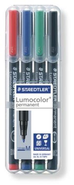 Staedtler Lumocolor Permanent Marker Medium Set 4