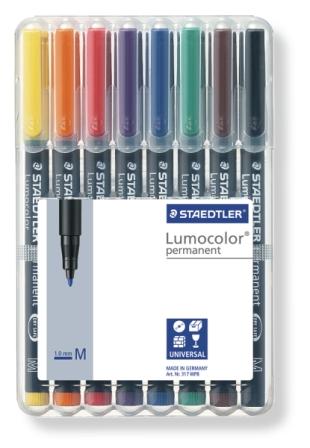 Staedtler Lumocolor Permanent Marker Medium Set 8 SET / 1.0mm