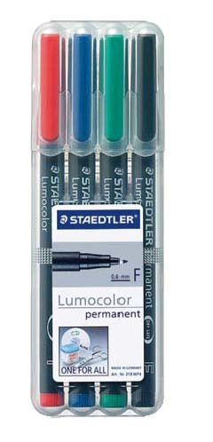 Staedtler Lumocolor Permanent Marker Fine Set 4