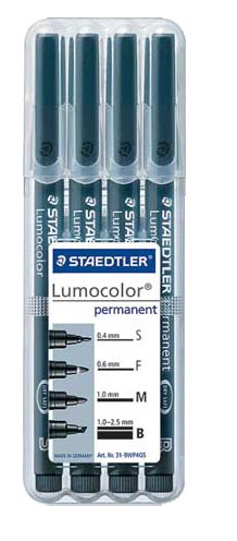 Staedtler Lumocolor Permanent Special Pen Assorted Set 4 SET
