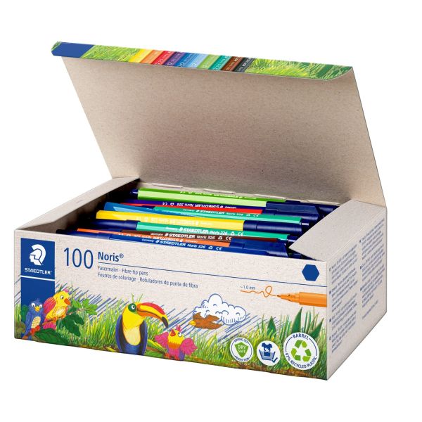 Staedtler Class Pack Noris Fibre Tip Pen Colour Set 10 SET