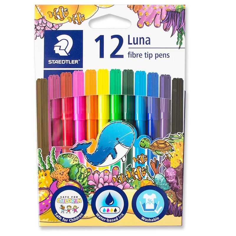 Staedtler Luna Fibre Tip Pen Set 12 SET