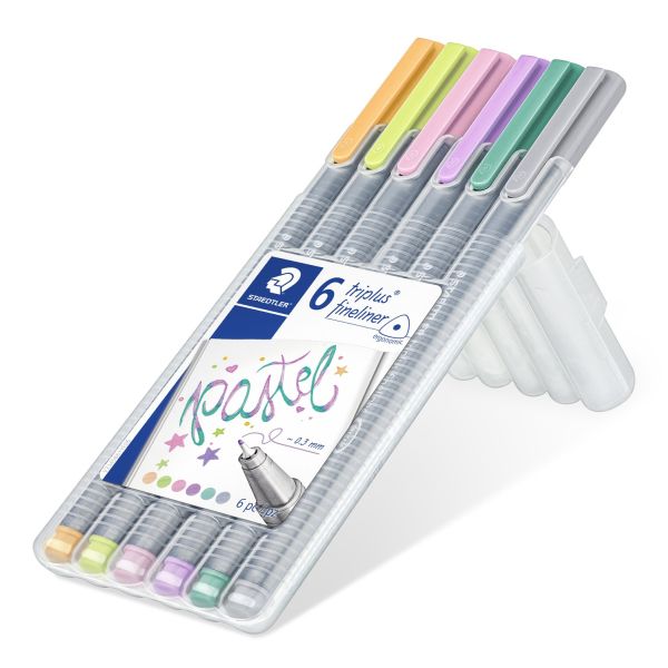 Staedtler Triplus Fineliner Pen Pastels Set 6 SET / 0.3mm