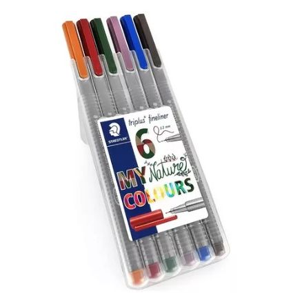 Staedtler Triplus Fineliner Pen Nature Set 6 SET / 0.3mm