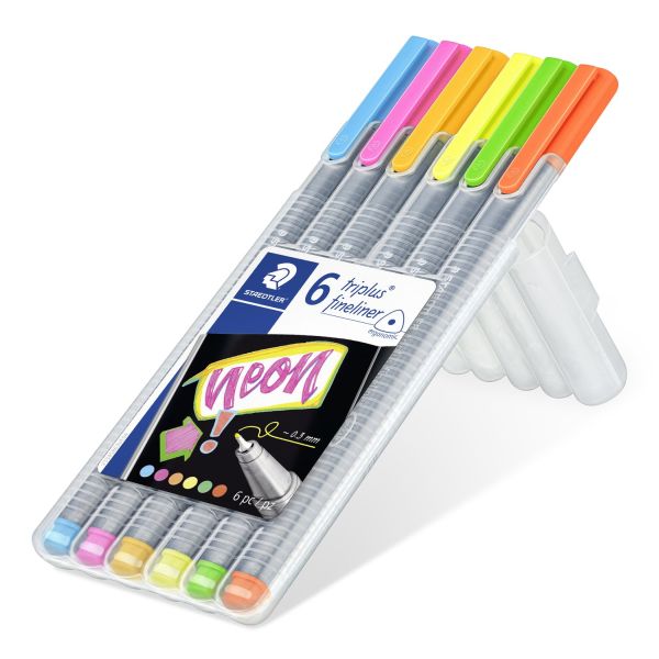 Staedtler Triplus Fineliner Pen Neon Set 6 SET / 0.3mm