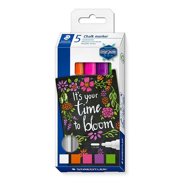 Staedtler Lumocolor Chalk Marker Bullet Tip Set 5