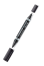 Staedtler Lumocolor Permanent Duo Marker Bullet/Bullet Black 0.6mm/1.5mm