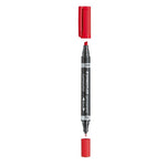 Staedtler Lumocolor Permanent Duo Marker Bullet/Chisel Red
