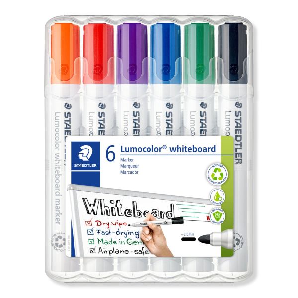 Staedtler Lumocolor Whiteboard Marker Bullet Set 6 SET / 2.0mm