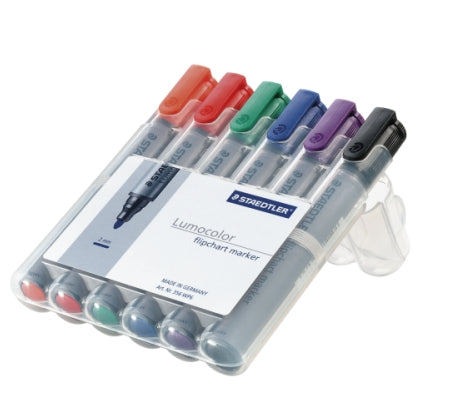 Staedtler Lumocolor Flip Chart Marker Bullet Set 6 SET