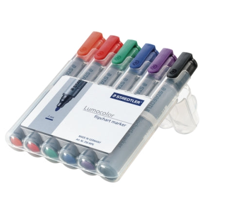 Staedtler Lumocolor Flip Chart Marker Bullet Set 6 SET