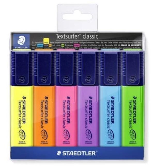 Staedtler Textsurfer Classic Highlighter Set 6 SET