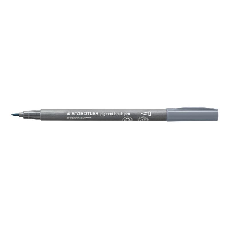 Staedtler Pigment Brush Pen Cool Grey Medium