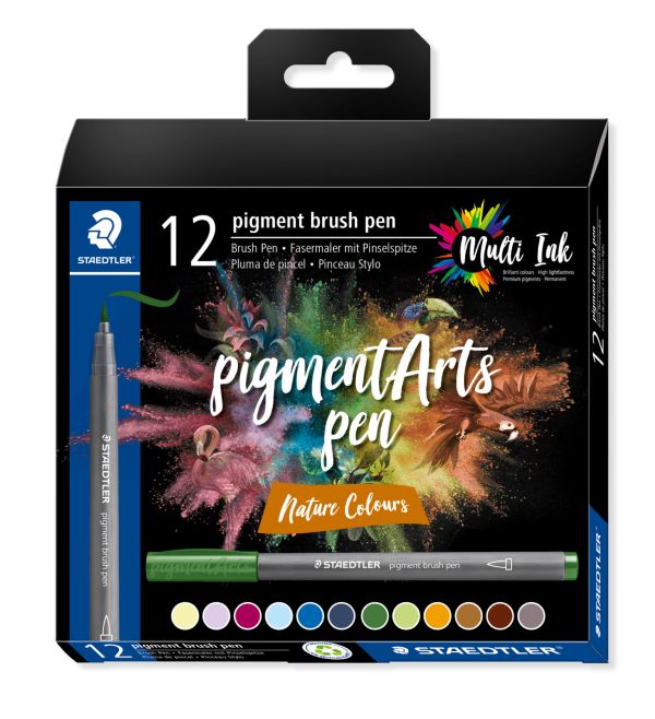 Staedtler Pigment Brush Pen Nature Colour Set 6 SET