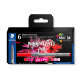 Staedtler Pigment Brush Pen Reds & Pinks Set 6 SET