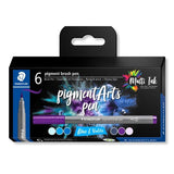 Staedtler Pigment Brush Pen Blues & Violets Set 6 SET