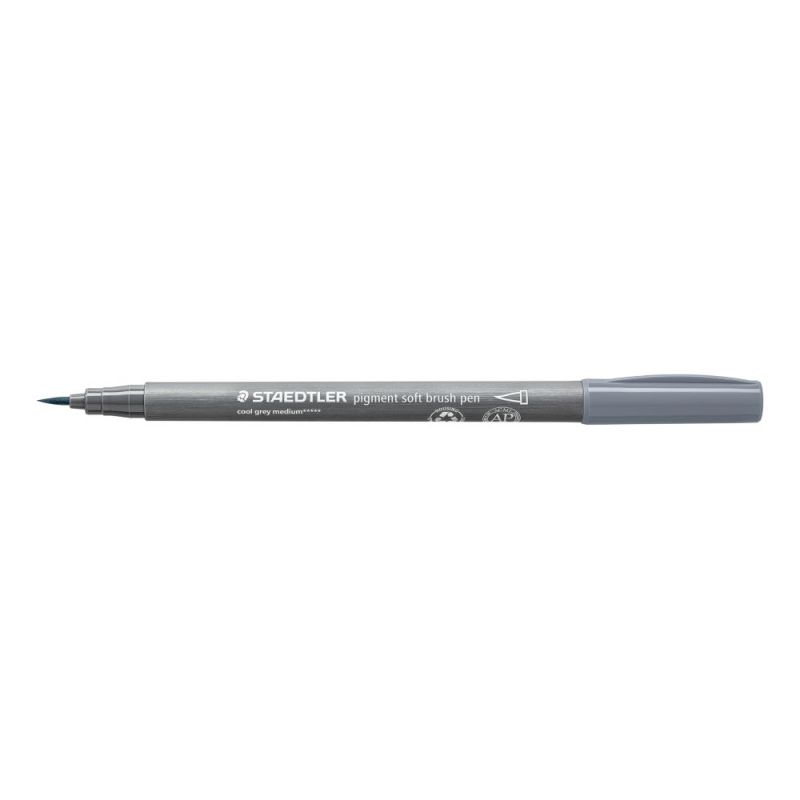 Staedtler Pigment Soft Brush Pen Cool Grey Medium