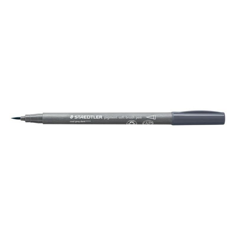 Staedtler Pigment Soft Brush Pen Cool Grey Dark