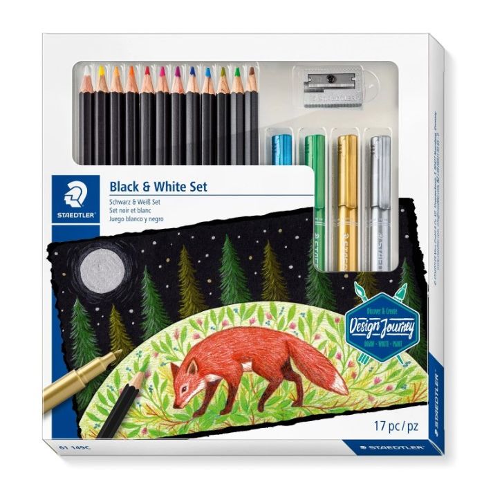 Staedtler Design Journey Set Mixed Black & White Set 17 SET