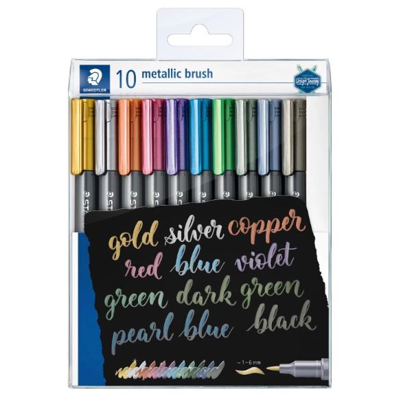 Staedtler Design Journey Brush Pen Metallic Set 10 SET