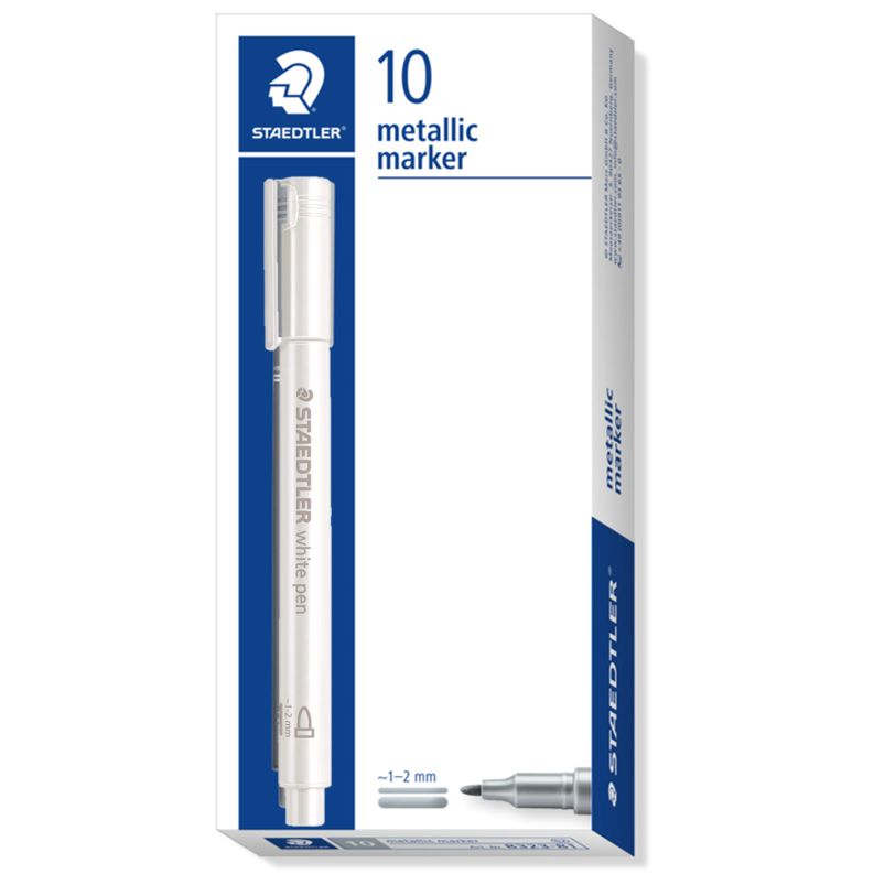 STAEDTLER METALLIC BULLET MARKER WHITE