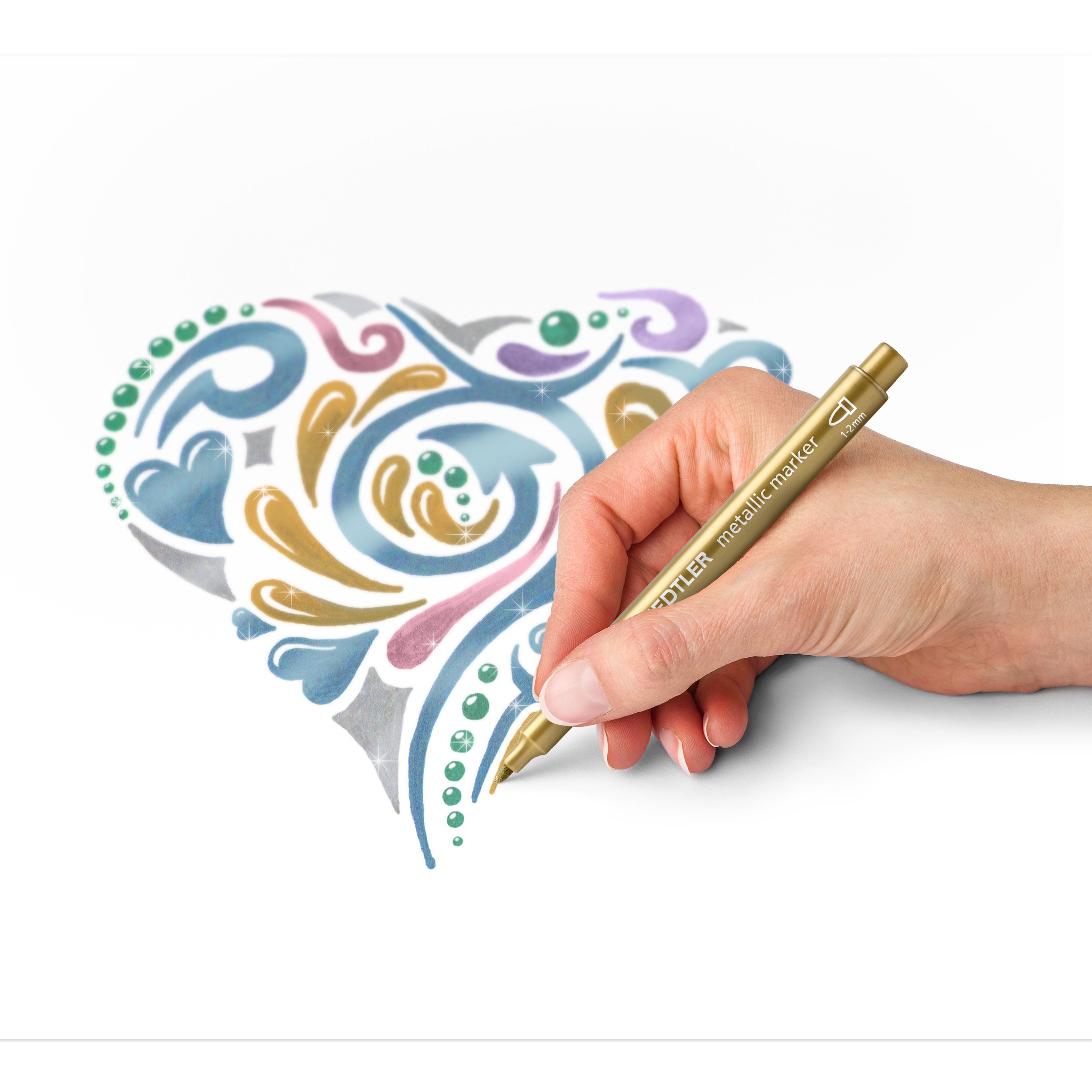 STAEDTLER METALLIC BULLET MARKER WHITE