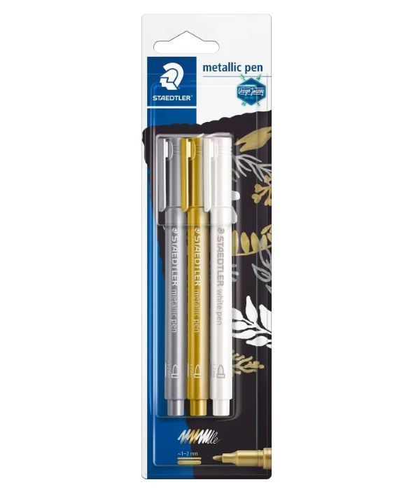 Staedtler Design Journey Brush Pen Metallic Set 3 SET