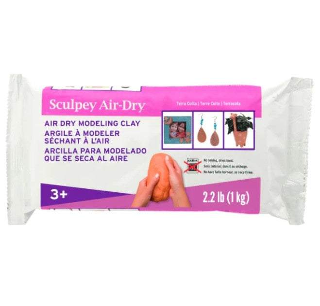Sculpey Polyform Model Air Dry Clay Terracotta 1kg