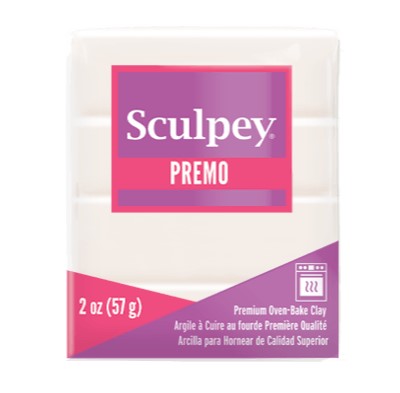 Sculpey Premo Polymer Clay White Translucent 57g