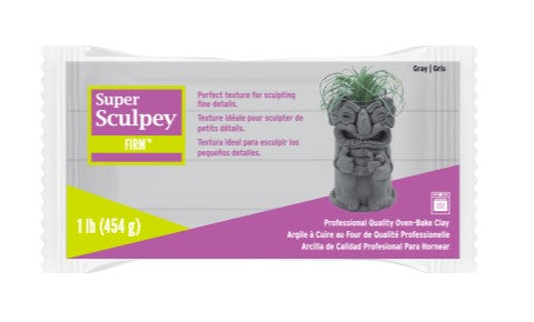 Sculpey Super Polymer Clay Firm Grey 454g