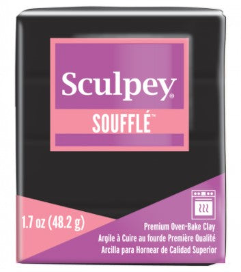 Sculpey Souffle Polymer Clay Poppy Seed Black 48g