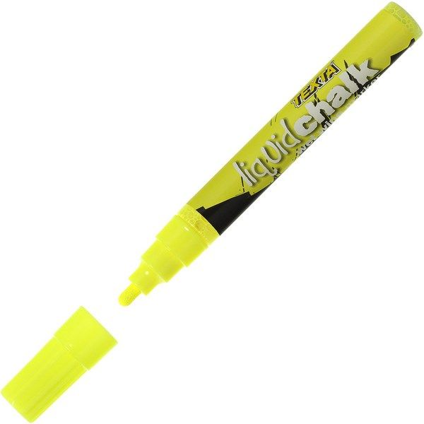 Texta Liquid Chalk Wet Wipe Marker Yellow 4.5mm