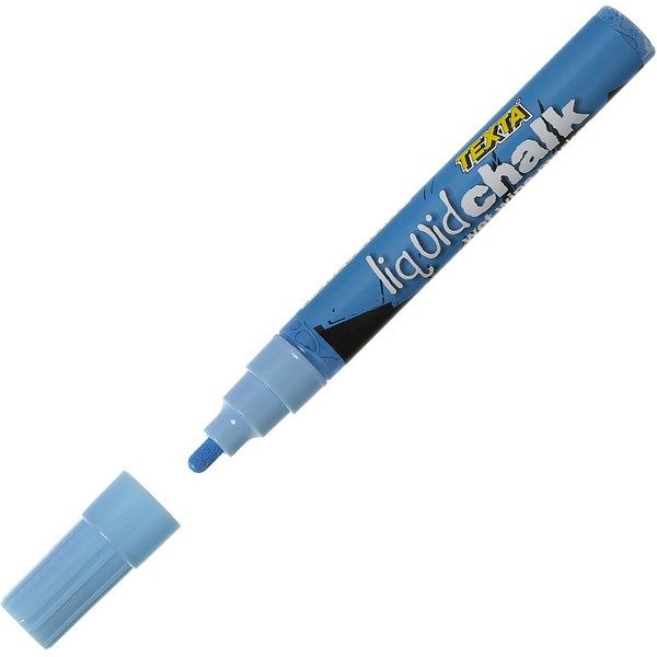 Texta Liquid Chalk Wet Wipe Marker Blue 4.5mm