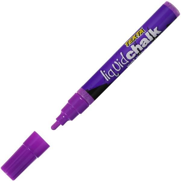 Texta Liquid Chalk Wet Wipe Marker Purple 4.5mm
