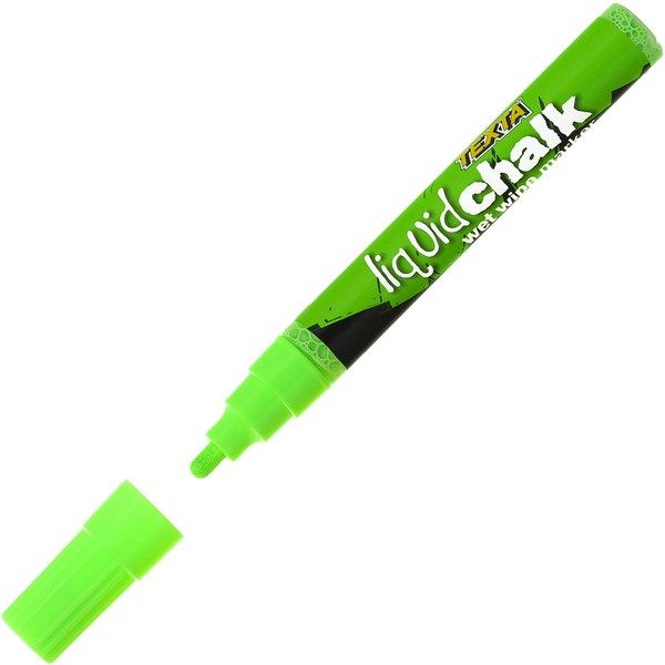 Texta Liquid Chalk Wet Wipe Marker Green 4.5mm
