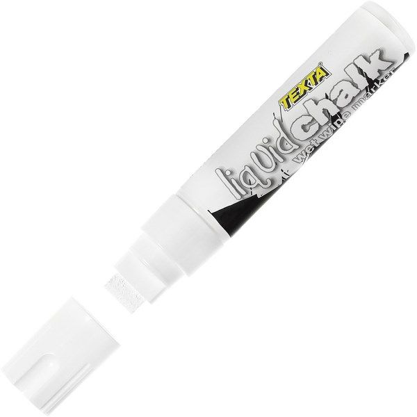 Texta Liquid Chalk Wet Wipe Marker White 15mm