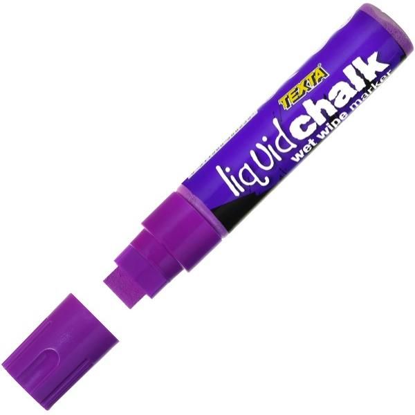 Texta Liquid Chalk Wet Wipe Marker Purple 15mm