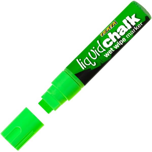 Texta Liquid Chalk Wet Wipe Marker Green 15mm