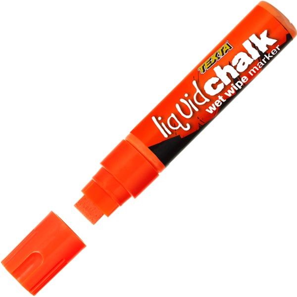 Texta Liquid Chalk Wet Wipe Marker Orange 15mm