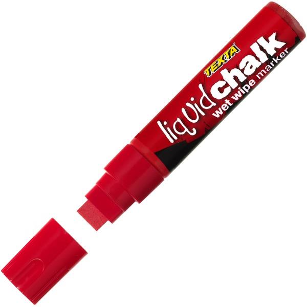 Texta Liquid Chalk Wet Wipe Marker Red 15mm