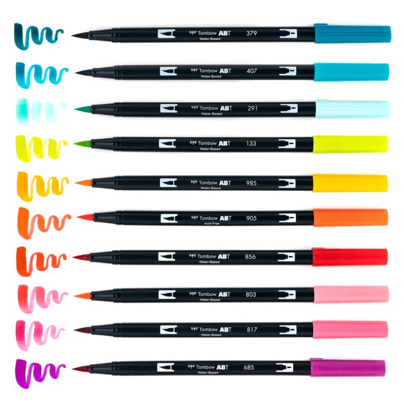 Tombow ABT Brush Marker Tropical Set 10 SET