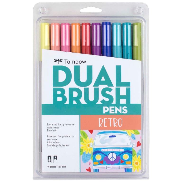 Tombow ABT Brush Marker Retro Set 10