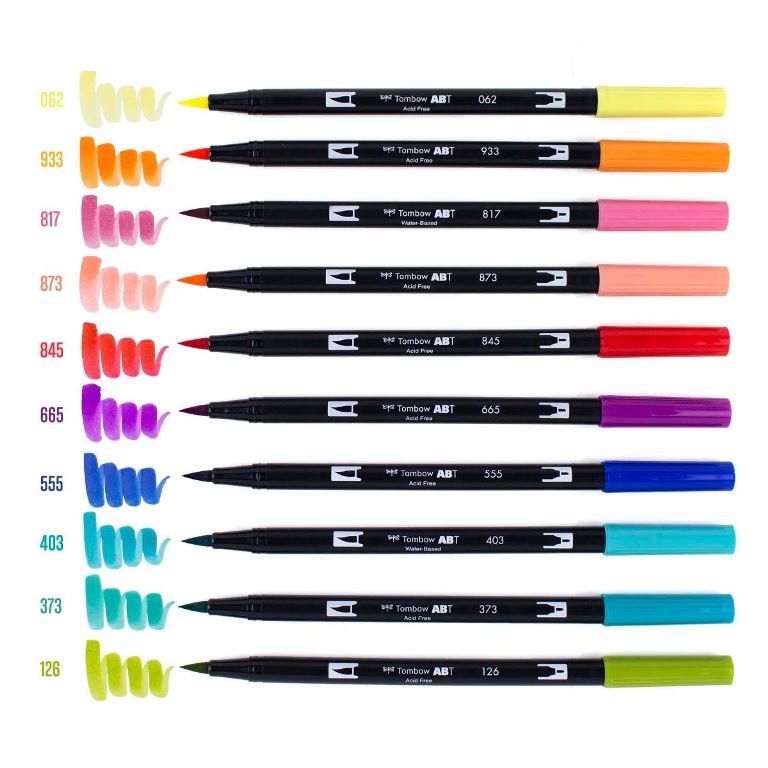 Tombow ABT Brush Marker Retro Set 10