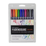 Tombow Fudenosuke Brush Pen Hard Color Set 10 SET