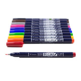 Tombow Fudenosuke Brush Pen Hard Color Set 10 SET